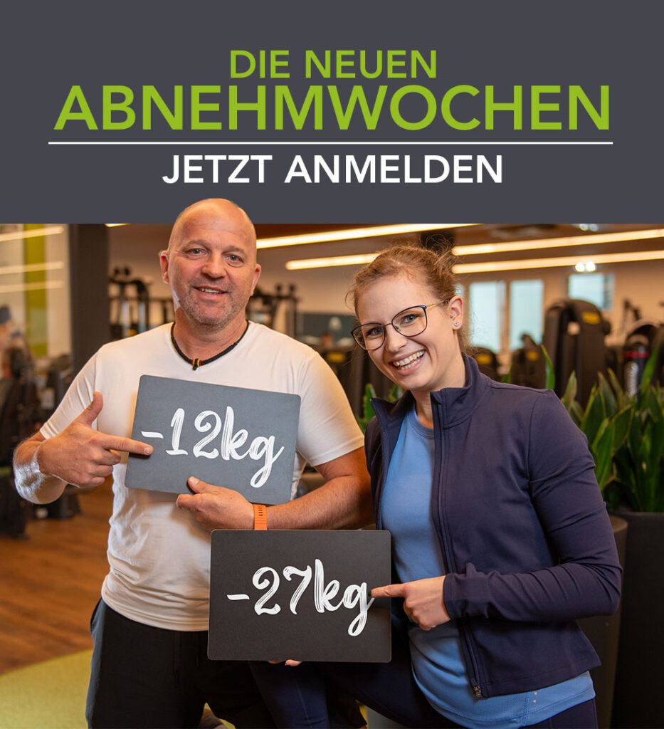 zwei erfolgreiche Teilnehmer der Abnehmwochen im Fitcenter Hallein